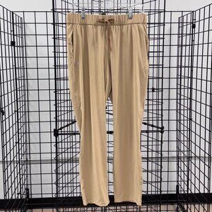 G Gradual Athletic Jogger Workout Beige Tan Pants Pockets Size L NWT